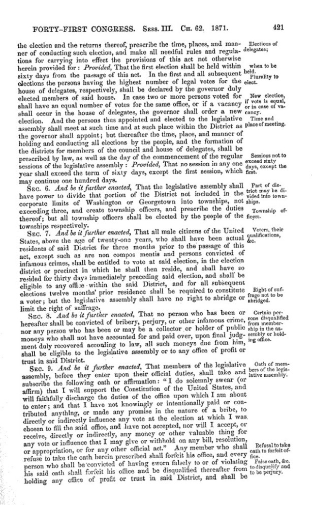 dc organic act of 1871
