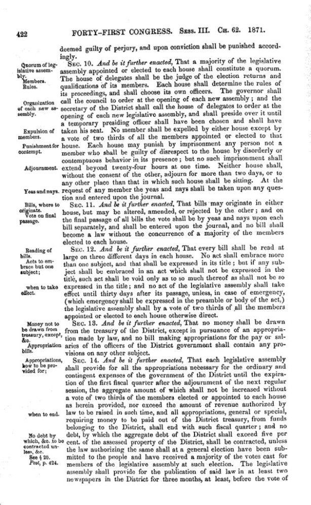 dc organic act of 1871