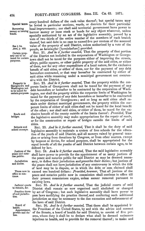 dc organic act of 1871