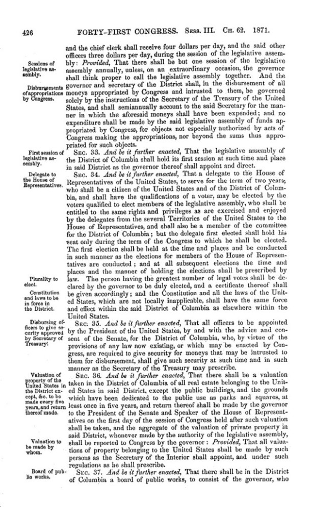 dc organic act of 1871