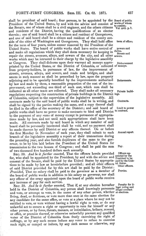 dc organic act of 1871