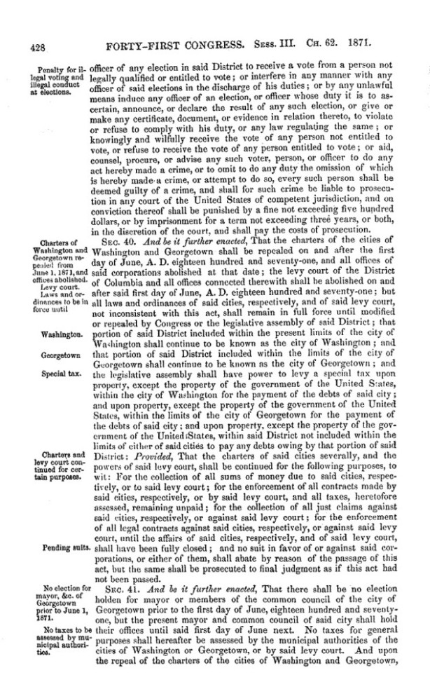 dc organic act of 1871