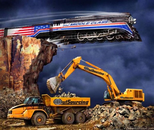 "Destroy the middle class - outsourcing will do it."