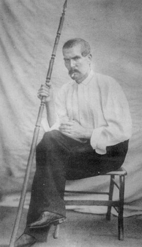 Sir Richard Francis Burton in his tent in Africa