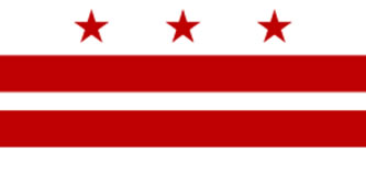 The flag of Washington's District of Columbia